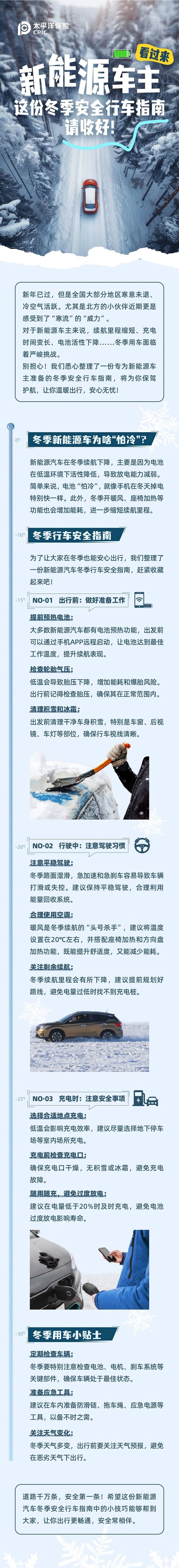 新能源車主看過(guò)來(lái)，這份冬季安全行車指南請(qǐng)收好！