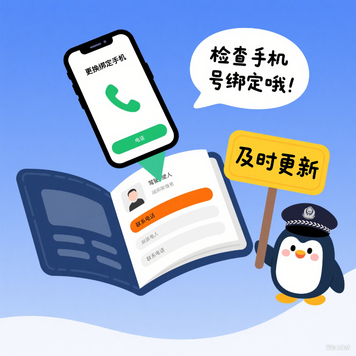 提醒要核對駕駛證綁定的手機(jī)號